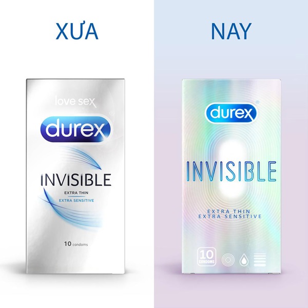Durex Invisible siêu mỏng tăng tối đa khoái cảm