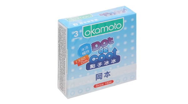 Okamoto Dot De Cool – Bao cao su mát lạnh có gai